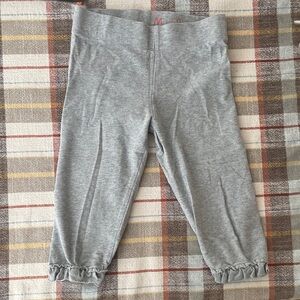 Mini Boden Gray Ruffle Hem Leggings